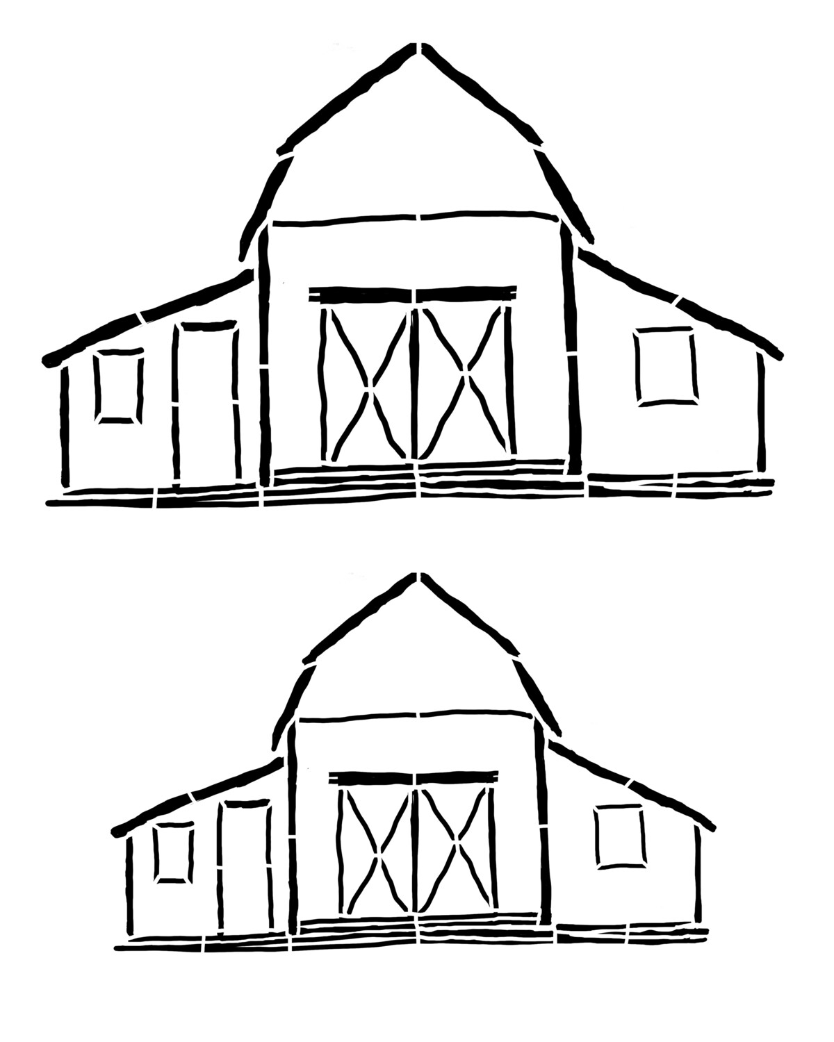 Barns smaller 8x10 stencil