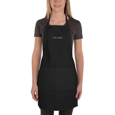"Love More" Embroidered Apron