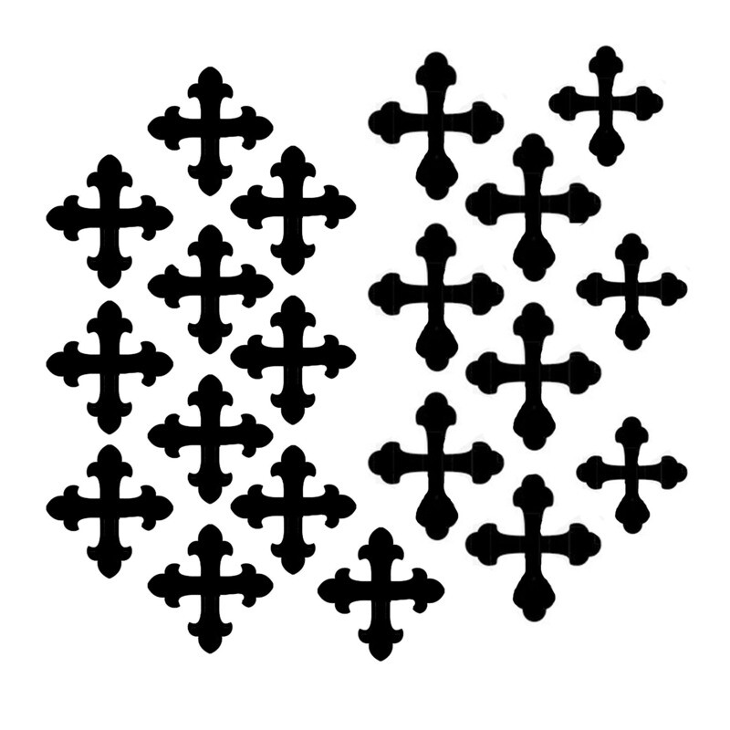 Vintage Crosses small stencil 6x6