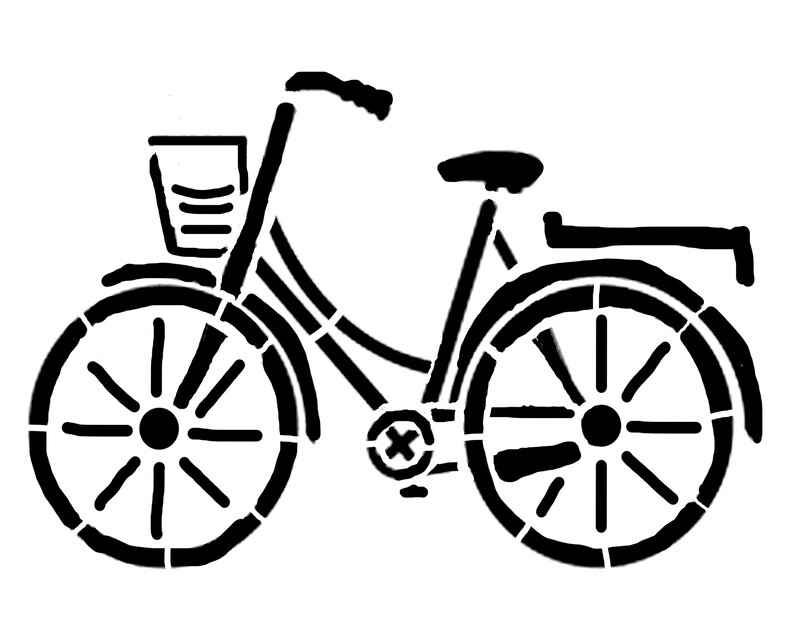 Bicycle large 8x10 stencil