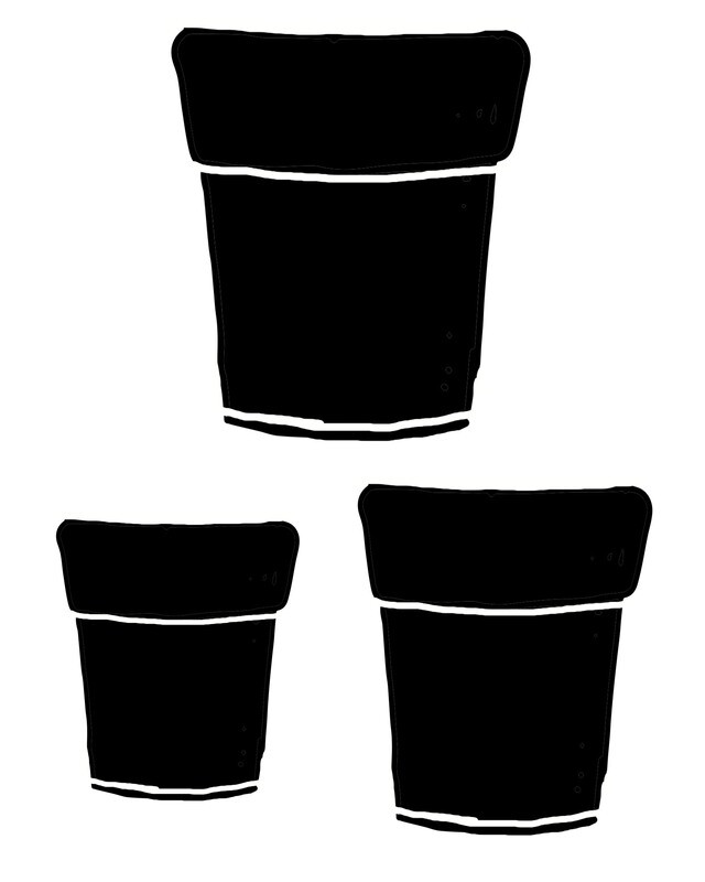Terra Cotta Pots stencil 8x10