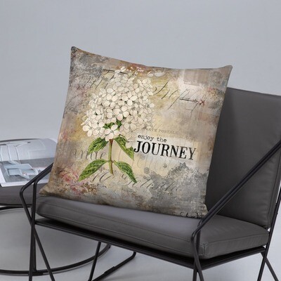 Enjoy the Journey flower Basic Pillow