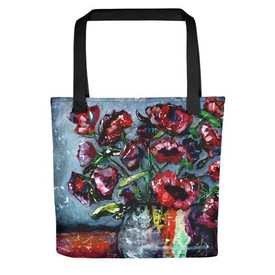Grungy floral Tote bag