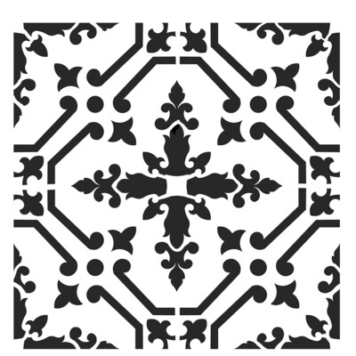 Moroccan Tile 3 stencil 6x6