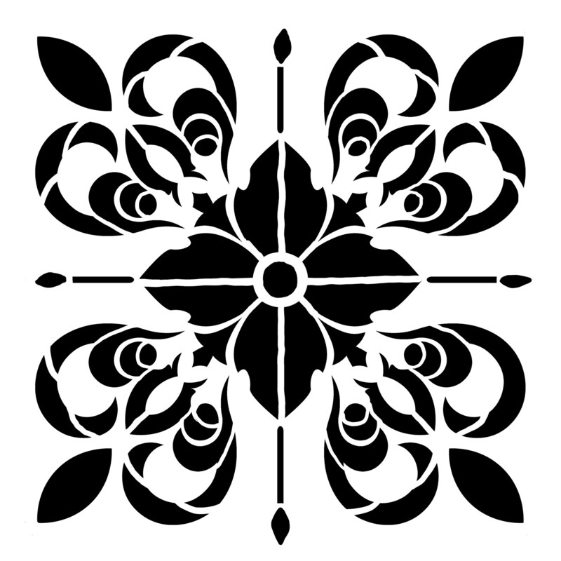 Moroccan Tile 2 stencil 6x6