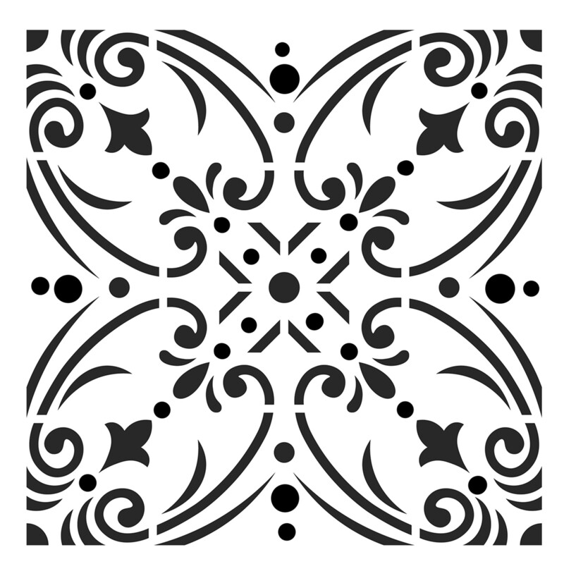 Moroccan Tile 1 stencil 12x12