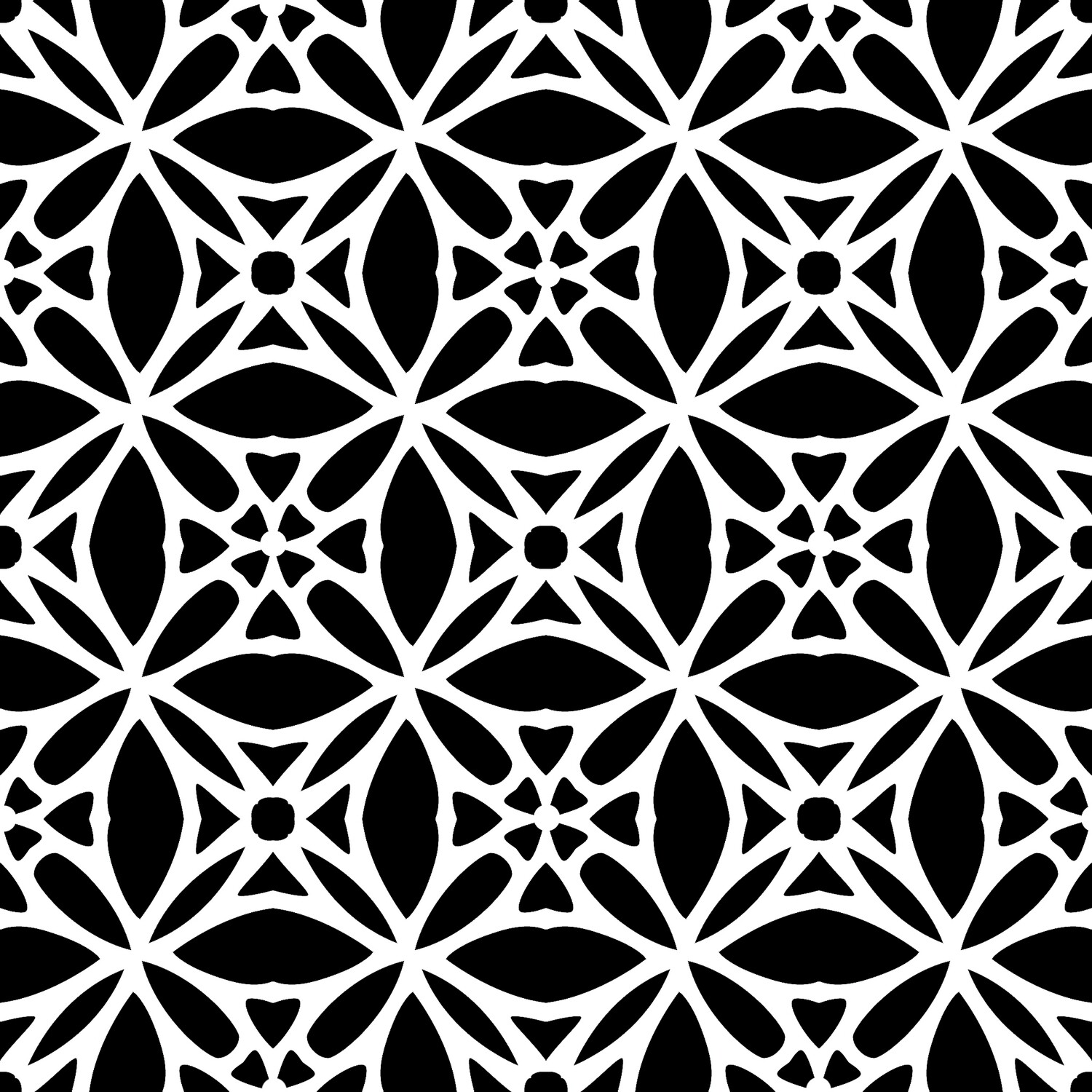 Modern Pattern 3 stencil 12x12