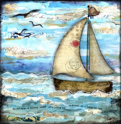 "Voyage of discovery", Print on Wood and Print to be Framed