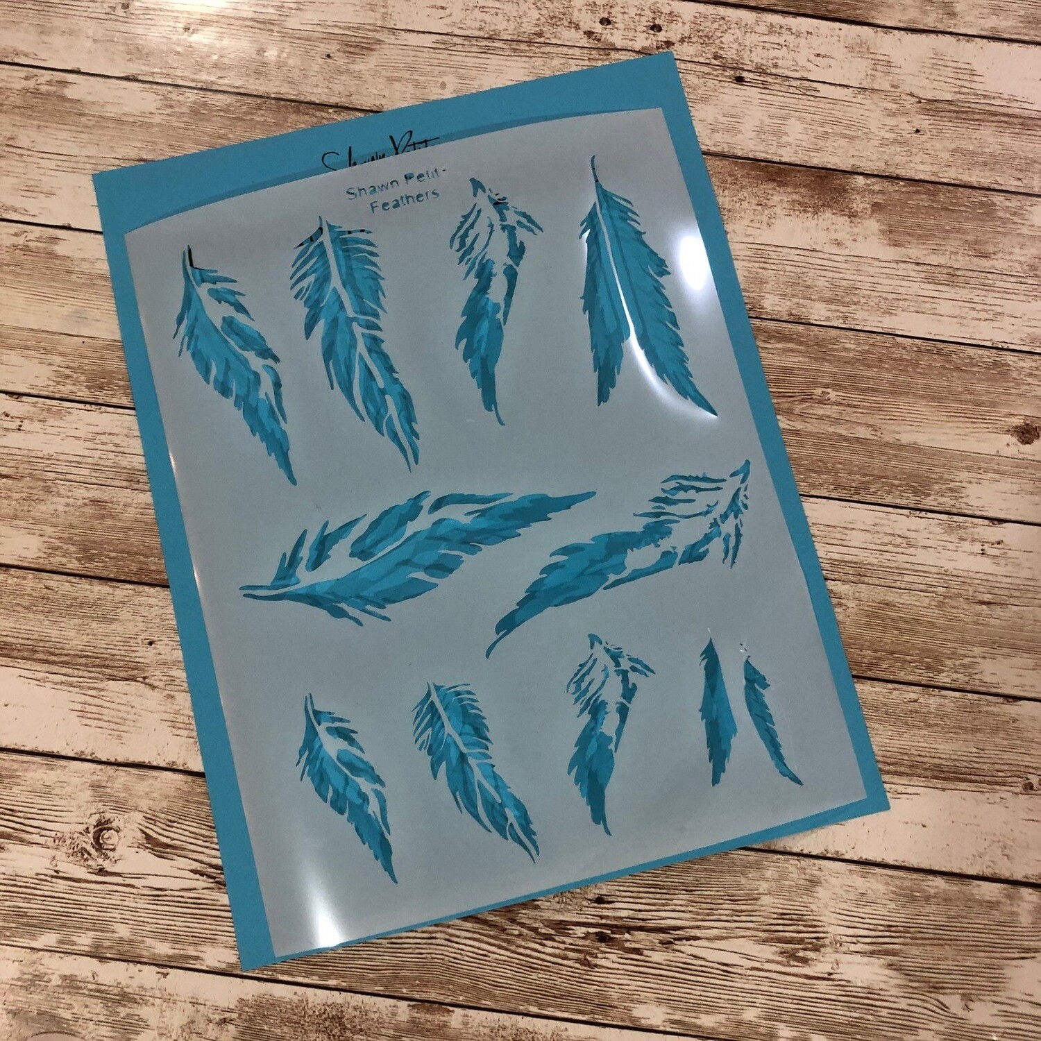 Feathers 8x10 clearance stencil