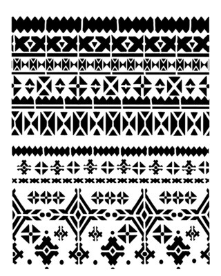 Nordic pattern stencil 8x10