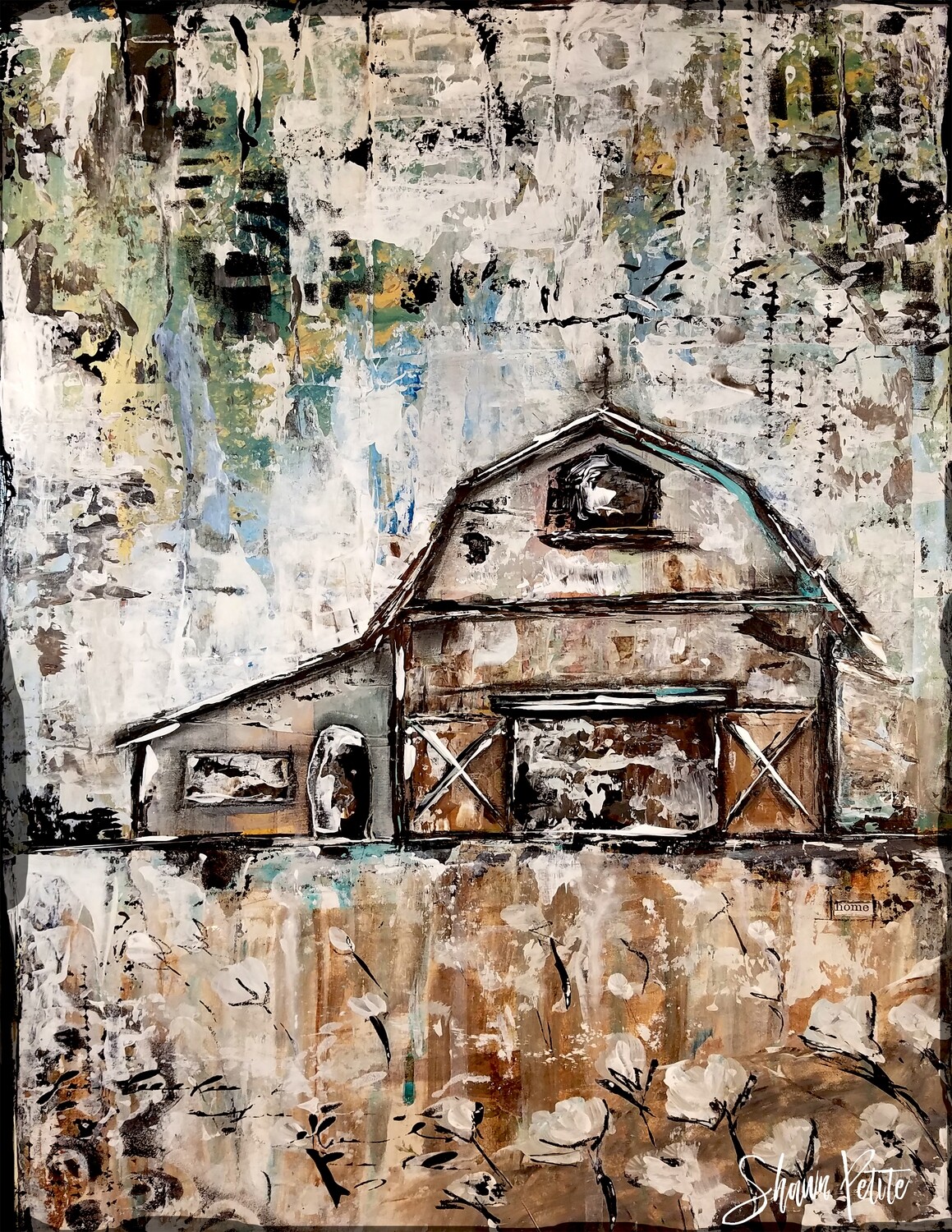 "Farmhouse barn" Print on Wood 4x6 Overstock