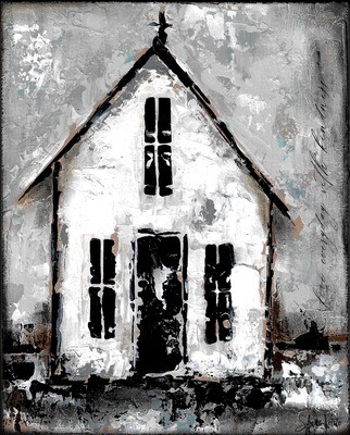 "Everyday with Kindness" rustic church Print on Wood and Print to be Framed
