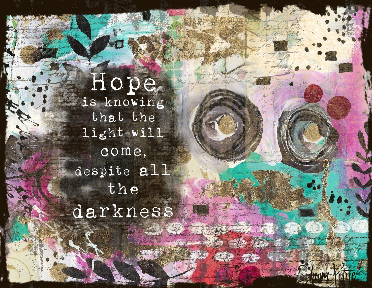 "Hope" Print on Wood 7x5 Overstock