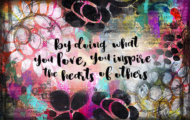 "By doing what you love, you inspire the hearts of others" Print on Wood 6x4 Overstock