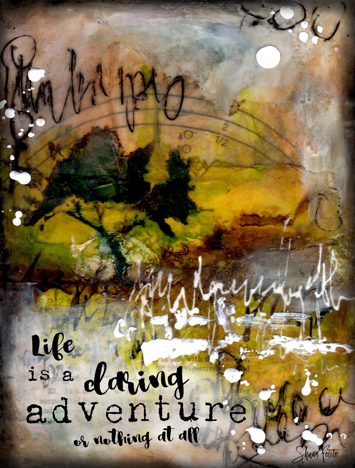 "Life is a daring adventure or nothing at all" Print on Wood 5x7 Overstock