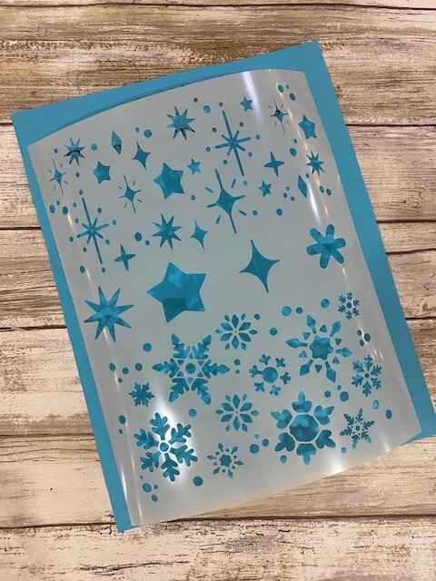 Snowflakes and Stars CLEARANCE stencil