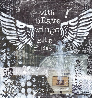 With brave wings, she flies, digital instant download