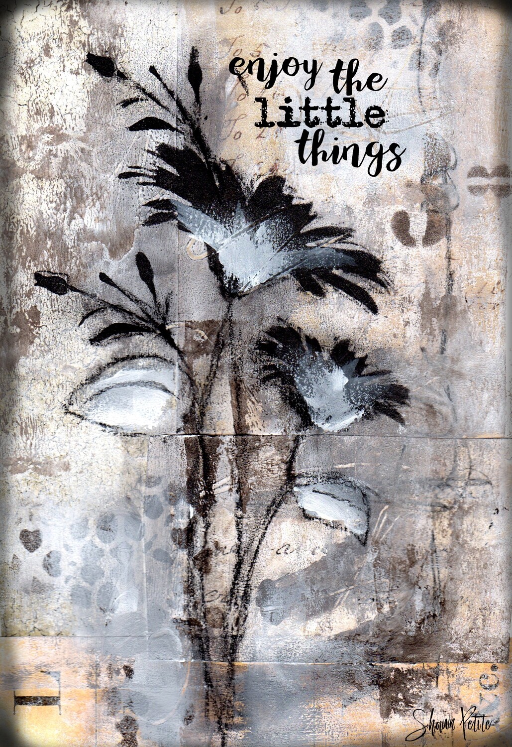 "Enjoy the little things" Print on Wood 4x6 Overstock
