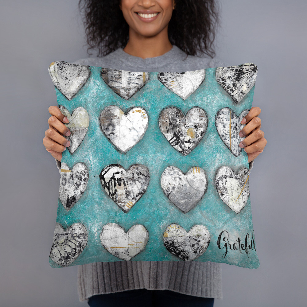 Grateful Hearts Basic Pillow