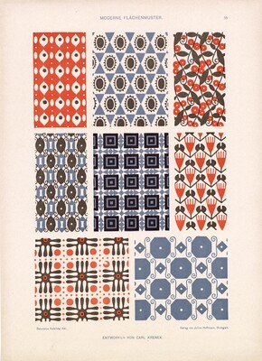 Retro Patterns collage papers **INSTANT DOWNLOAD** 6 pages