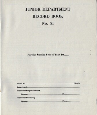Sunday School Record Book collage papers **INSTANT DOWNLOAD** 9 pages