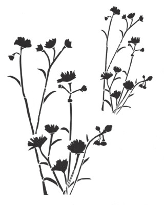 Wildflower Stencil 8x10