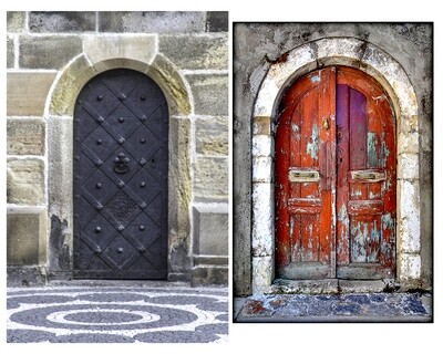 Old Door collage papers **INSTANT DOWNLOAD** 7 pages