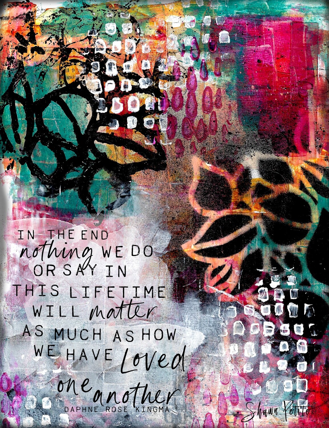"Love one another" Print on Wood and Print to be Framed
