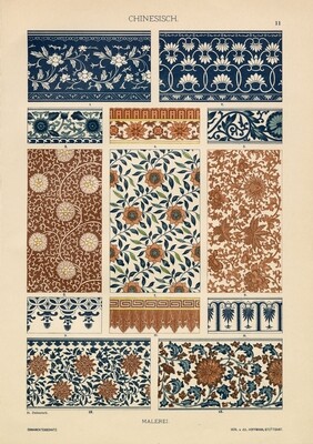 Chinese Patterns and Elements collage papers**INSTANT DOWNLOAD** 8 pages