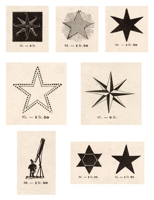 Vintage Symbols and Elements collage papers **INSTANT DOWNLOAD** 10 pages
