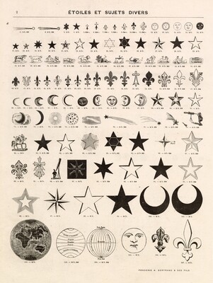 Vintage Symbols and Elements collage papers **INSTANT DOWNLOAD** 10 pages