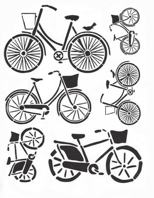 Bicycle 55 8x10 Stencil