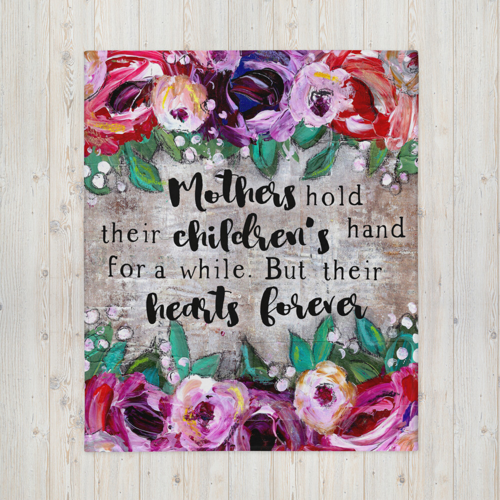 Mother's hold their childrens hand Throw Blanket