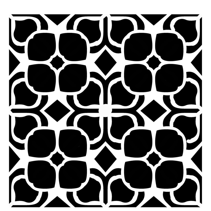 Retro Pattern 5 stencil 6x6