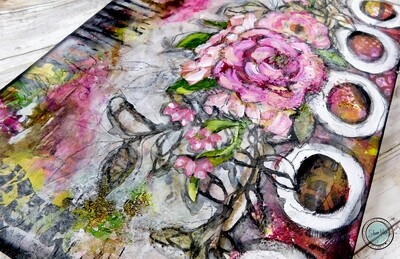 "Grow" - Tender and strong series 16x20 mixed media original