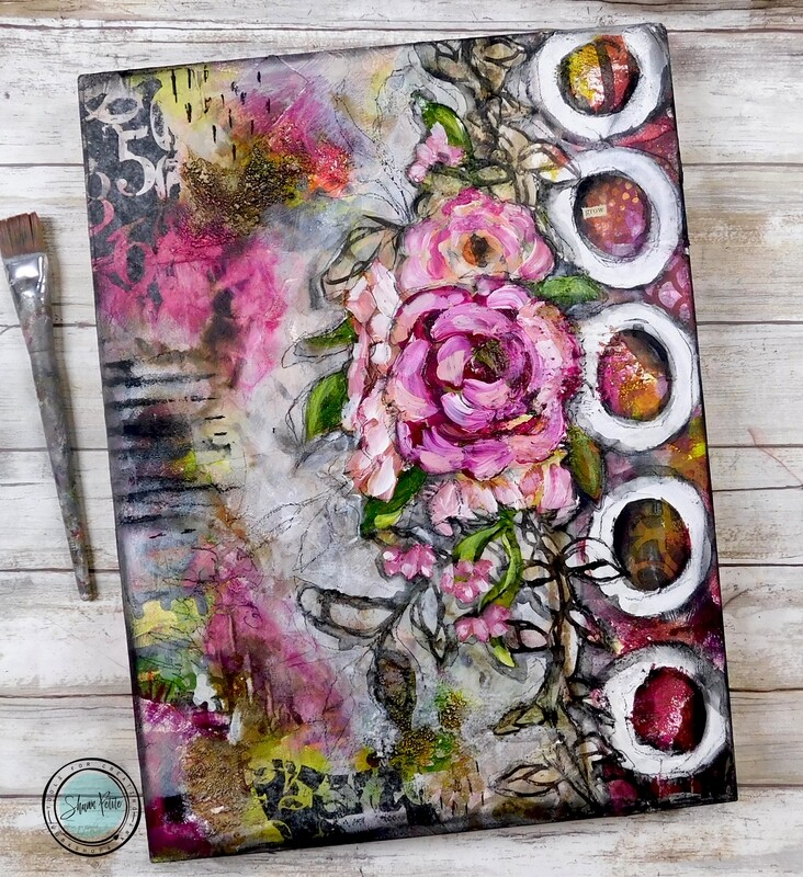 &quot;Grow&quot; - Tender and strong series 16x20 mixed media original