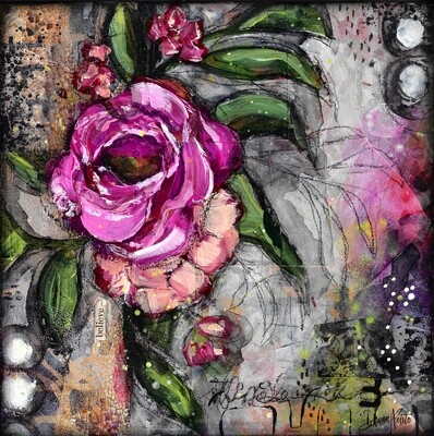"Believe" floral Print on Wood and Print to be Framed