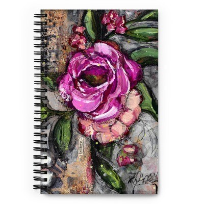 Believe tender and strong Spiral notebook with dotted pages