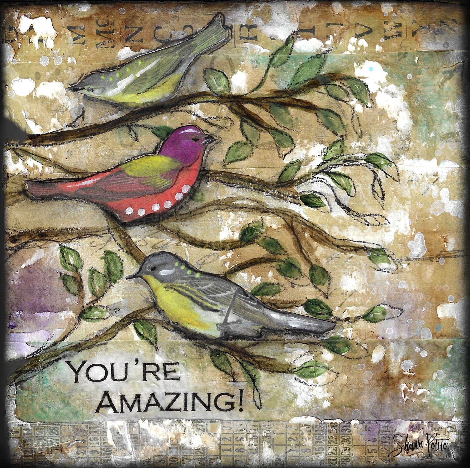 "You're Amazing" Print on Wood and Print to be Framed