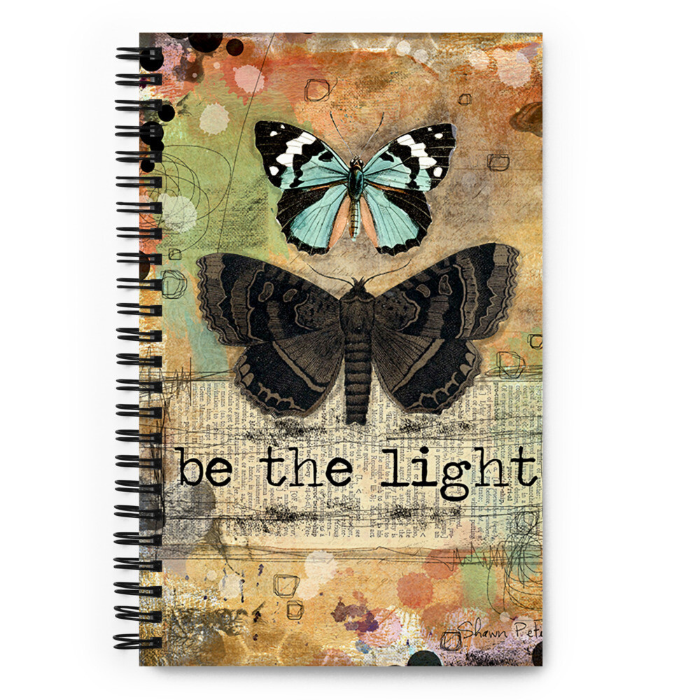 Be the light butterfly Spiral notebook with dotted pages