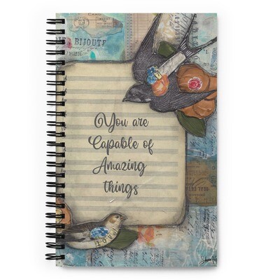 You are Capable of amazing things Spiral notebook with dotted pages