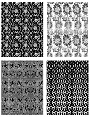 Seamless Patterns collage papers **INSTANT DOWNLOAD** 4 pages
