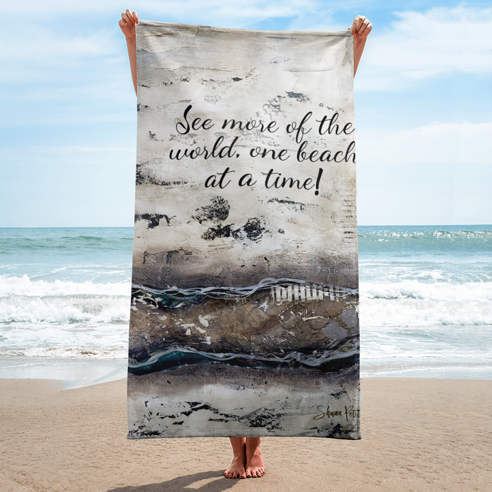 See more of the world Beach Towel