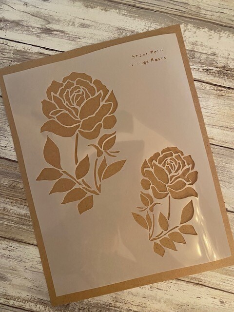Vintage roses 8x10 stencil CLEARANCE
