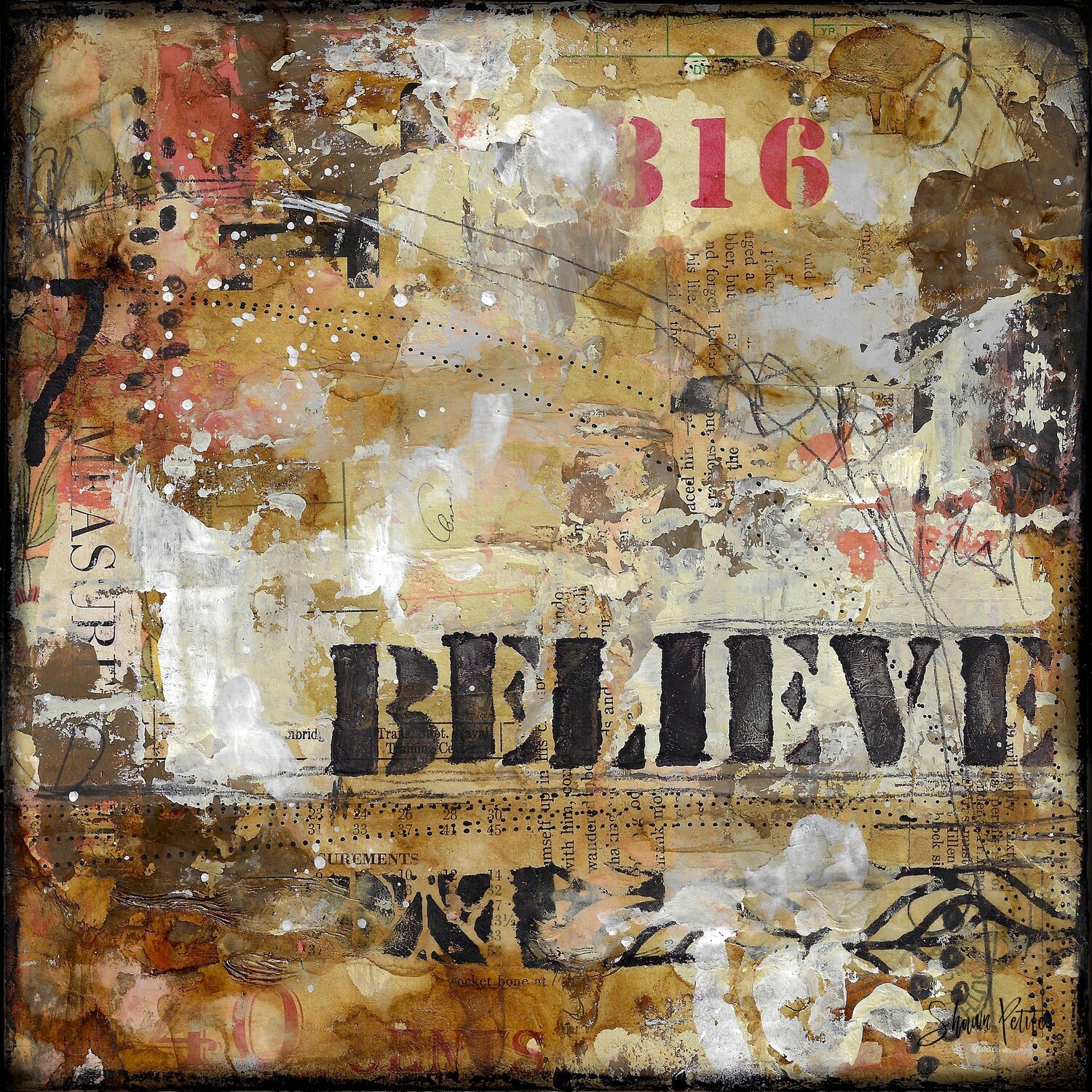 "Believe" Print on Wood and Print to be Framed