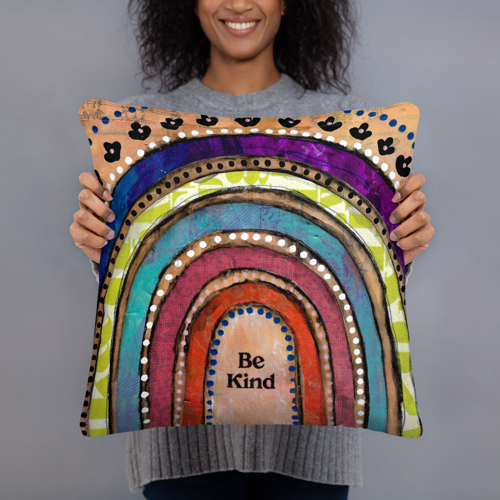 Be kind rainbow Basic Pillow