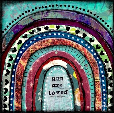 You are loved rainbow digital instant download