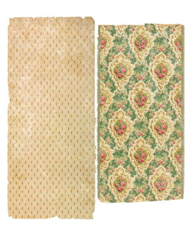 Grungy Vintage Wallpaper collage papers **INSTANT DOWNLOAD** 6 pages