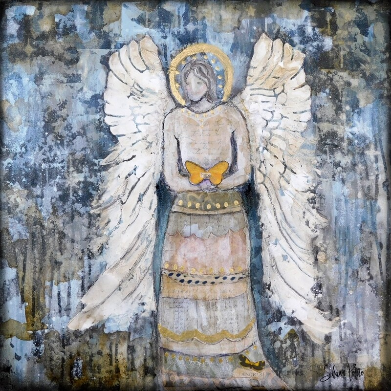 &quot;Angel of Hope&quot; Print on Wood and Print to be Framed