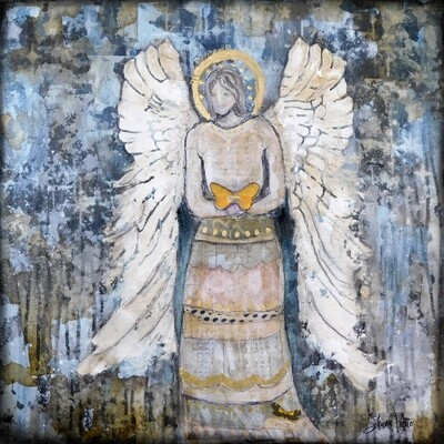 "Angel of Hope" Print on Wood and Print to be Framed